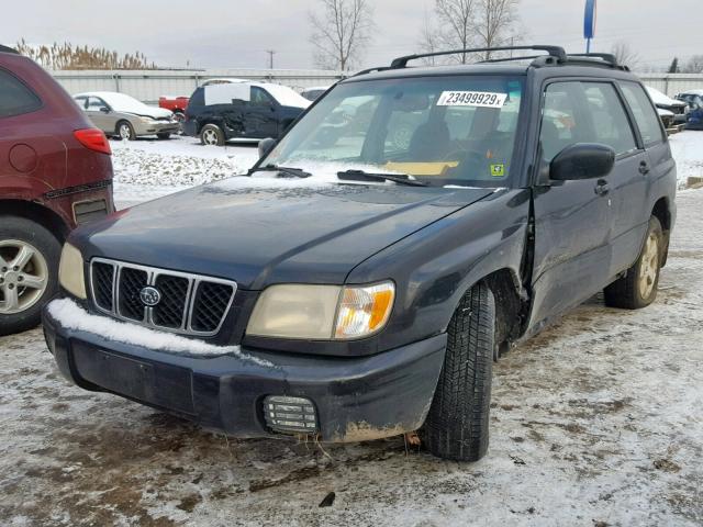 JF1SF65671H768848 - 2001 SUBARU FORESTER S BLACK photo 2