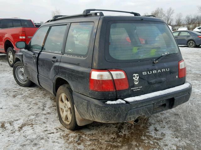 JF1SF65671H768848 - 2001 SUBARU FORESTER S BLACK photo 3