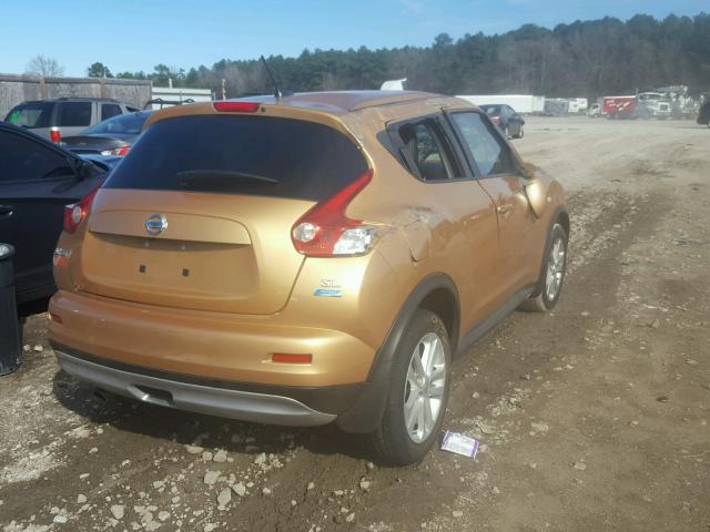 JN8AF5MR1ET351972 - 2014 NISSAN JUKE S GOLD photo 4