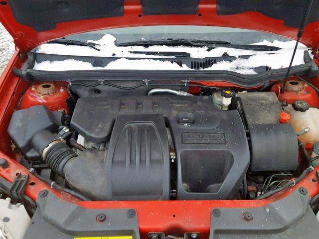 1G2AL15F677231893 - 2007 PONTIAC G5 RED photo 7