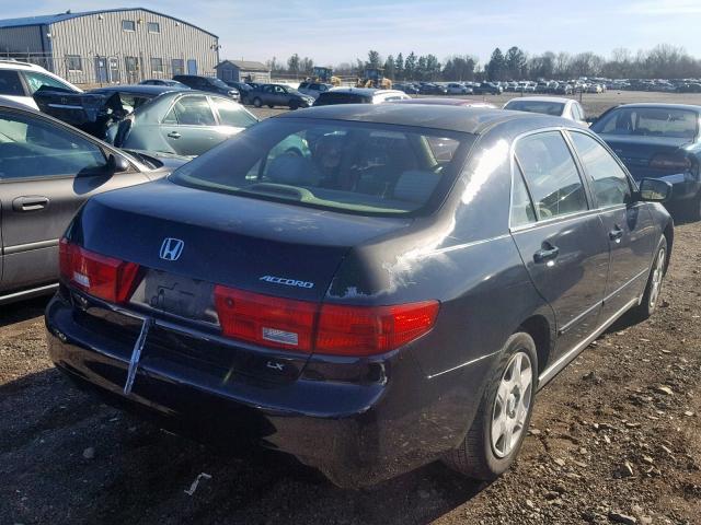 1HGCM55455A168729 - 2005 HONDA ACCORD LX BLACK photo 4