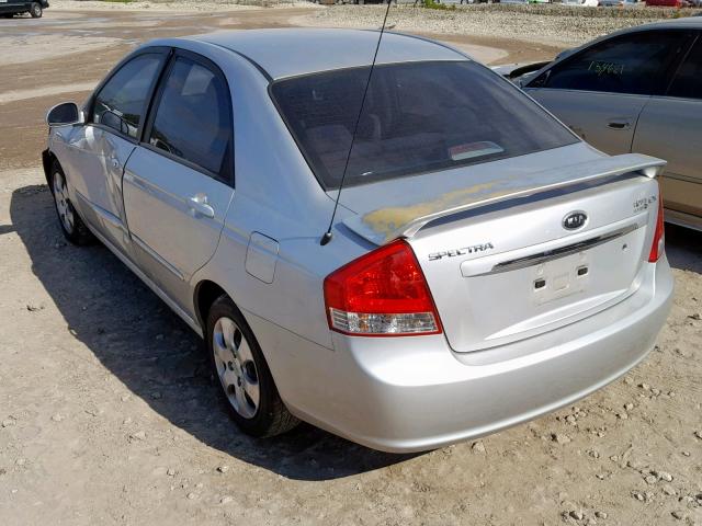 KNAFE121085555792 - 2008 KIA SPECTRA EX SILVER photo 3