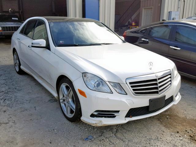 WDDHF5KB8DA770952 - 2013 MERCEDES-BENZ E 350 WHITE photo 1