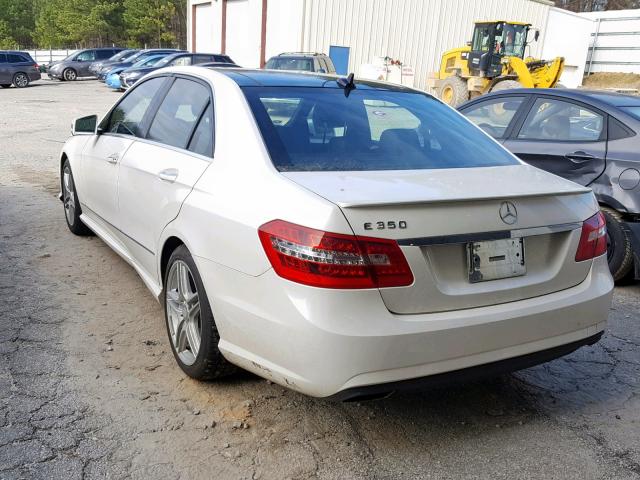 WDDHF5KB8DA770952 - 2013 MERCEDES-BENZ E 350 WHITE photo 3