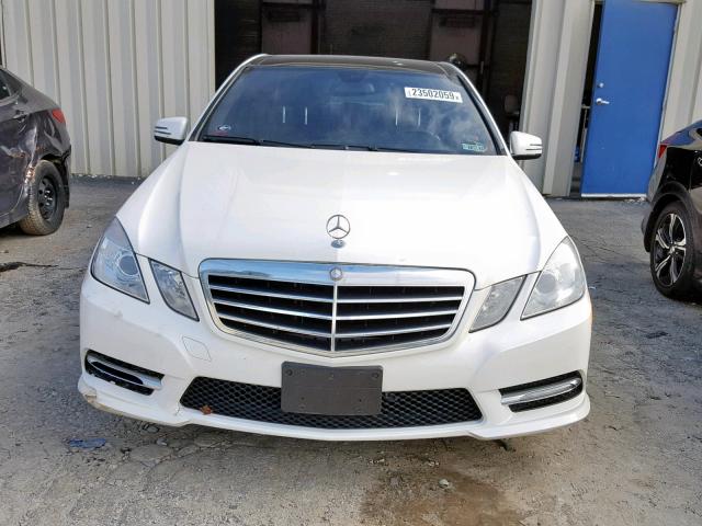 WDDHF5KB8DA770952 - 2013 MERCEDES-BENZ E 350 WHITE photo 9