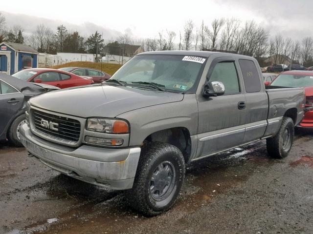 2GTEK19T921327183 - 2002 GMC NEW SIERRA GRAY photo 2