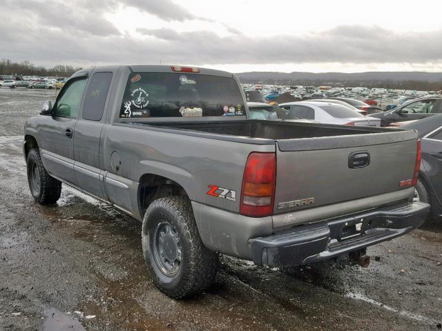 2GTEK19T921327183 - 2002 GMC NEW SIERRA GRAY photo 3