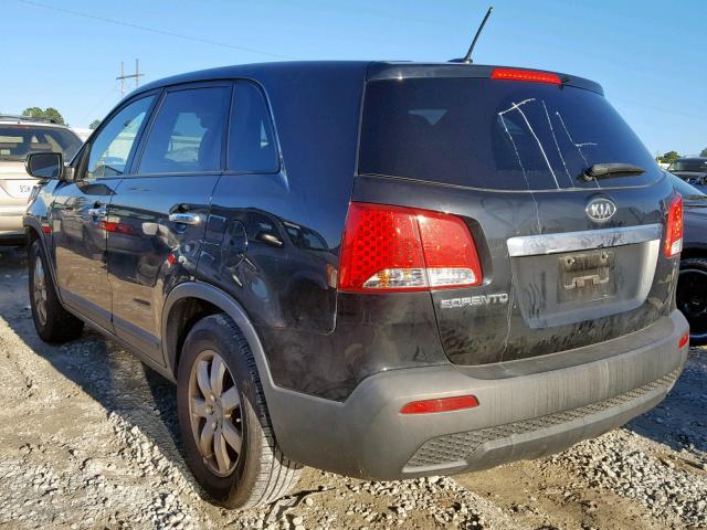 5XYKT4A17CG258190 - 2012 KIA SORENTO BA BLACK photo 3