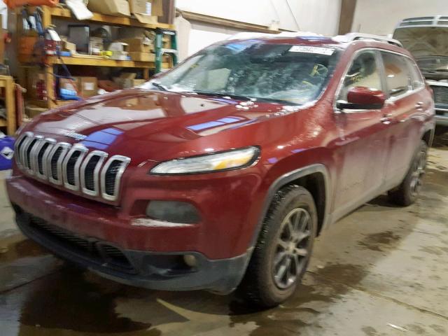 1C4PJMCS0GW147345 - 2016 JEEP CHEROKEE L RED photo 2