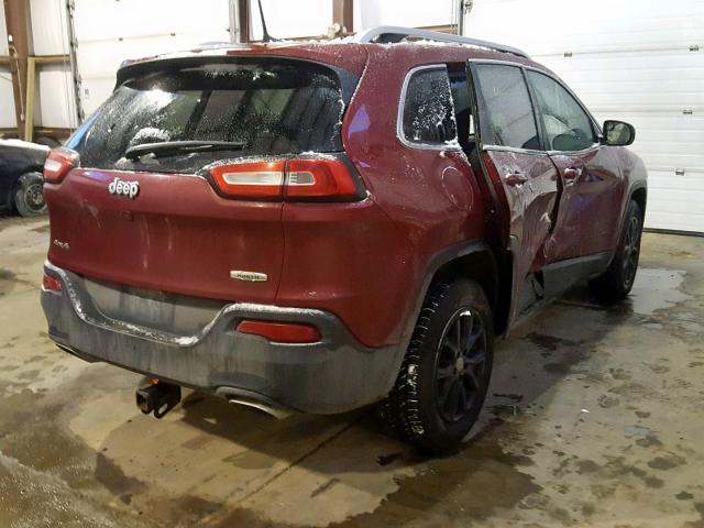 1C4PJMCS0GW147345 - 2016 JEEP CHEROKEE L RED photo 4