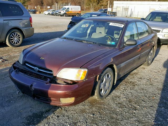 4S3BE635XY7200536 - 2000 SUBARU LEGACY L BURGUNDY photo 2