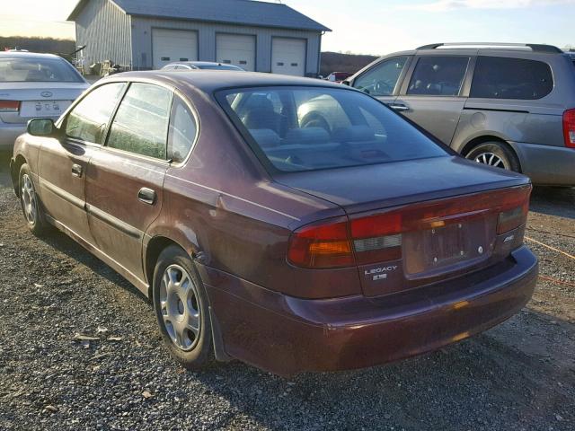 4S3BE635XY7200536 - 2000 SUBARU LEGACY L BURGUNDY photo 3