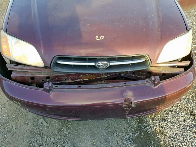 4S3BE635XY7200536 - 2000 SUBARU LEGACY L BURGUNDY photo 7