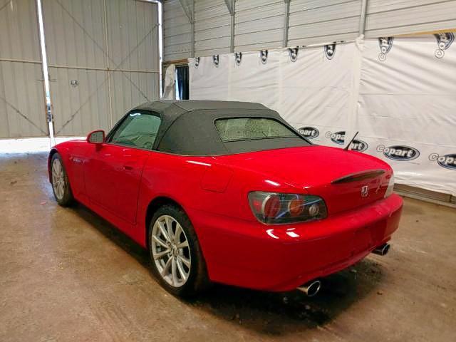 JHMAP21427S004058 - 2007 HONDA S2000 RED photo 3