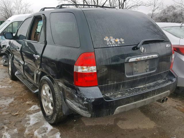 2HNYD18662H536644 - 2002 ACURA MDX TOURIN BLACK photo 3