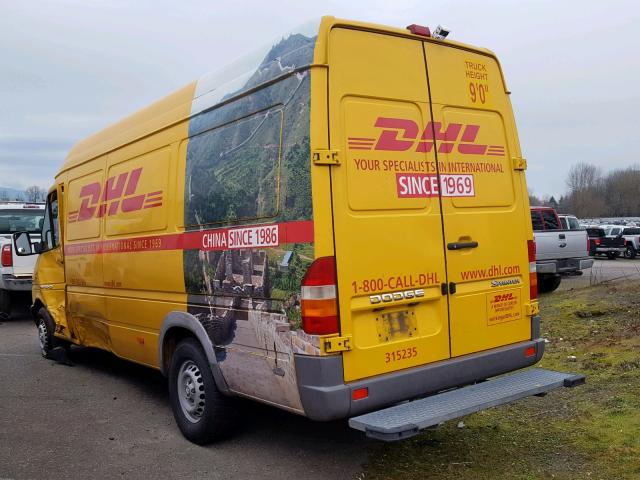 WD0PD744555792608 - 2005 DODGE SPRINTER 2 YELLOW photo 3