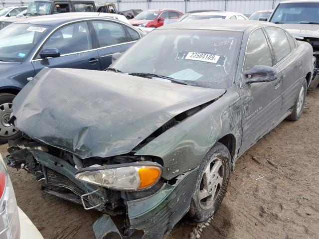 1G2NF52E4YC516967 - 2000 PONTIAC GRAND AM S GREEN photo 2