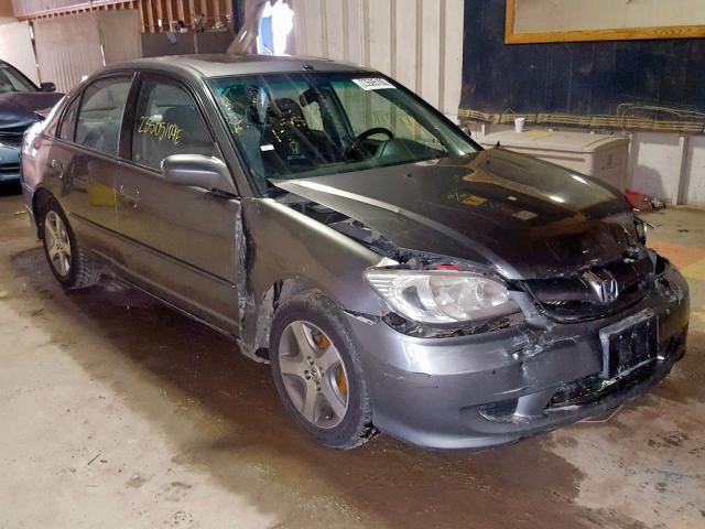 1HGES26734L014545 - 2004 HONDA CIVIC EX ნაცრისფერი ფოტო 1