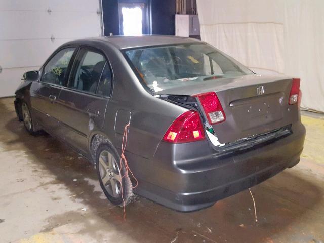 1HGES26734L014545 - 2004 HONDA CIVIC EX ნაცრისფერი ფოტო 3