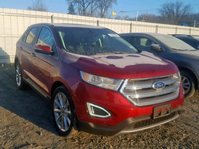 2FMPK4K81HBC40005 - 2017 FORD EDGE TITAN RED photo 1