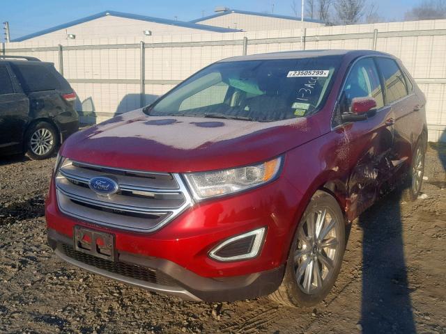 2FMPK4K81HBC40005 - 2017 FORD EDGE TITAN RED photo 2