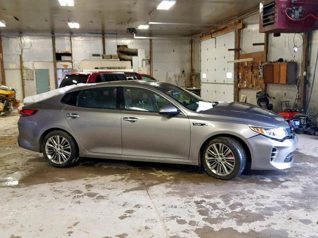 5XXGV4L22GG109962 - 2016 KIA OPTIMA SXL GRAY photo 9