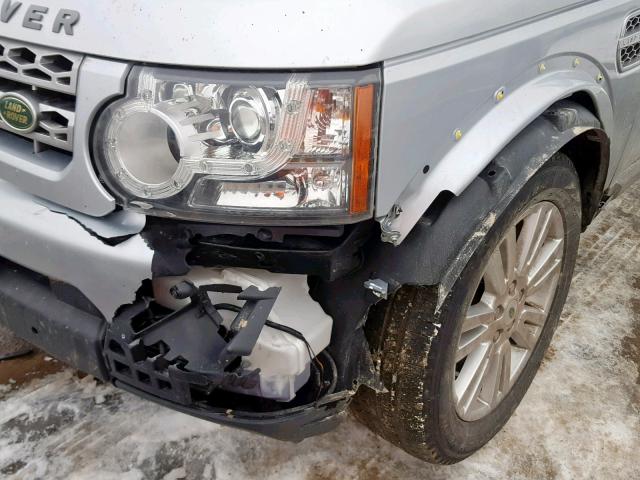 SALAK2D42AA546603 - 2010 LAND ROVER LR4 HSE LU SILVER photo 9