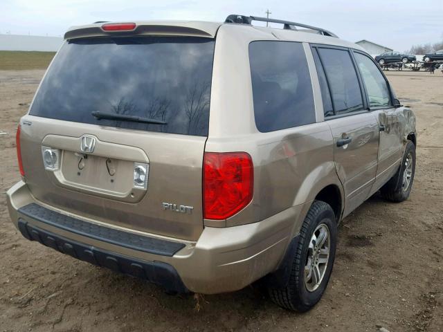 5FNYF185X5B012740 - 2005 HONDA PILOT EXL GOLD photo 4