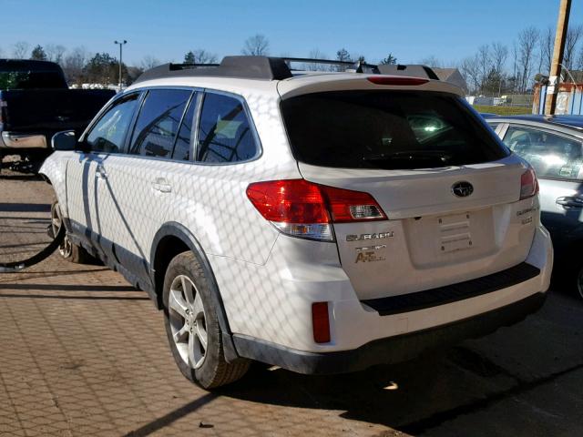 4S4BRBDC8E3289175 - 2014 SUBARU OUTBACK 2. WHITE photo 3