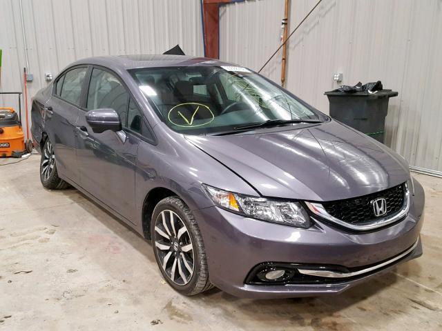 19XFB2F94EE030980 - 2014 HONDA CIVIC EXL GRAY photo 1