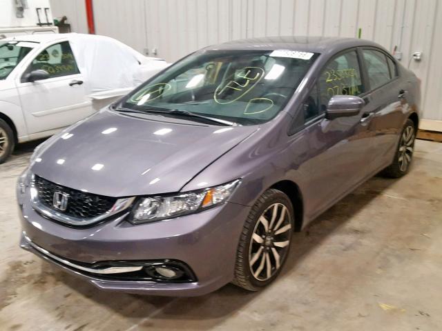 19XFB2F94EE030980 - 2014 HONDA CIVIC EXL GRAY photo 2