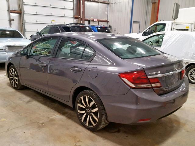 19XFB2F94EE030980 - 2014 HONDA CIVIC EXL GRAY photo 3