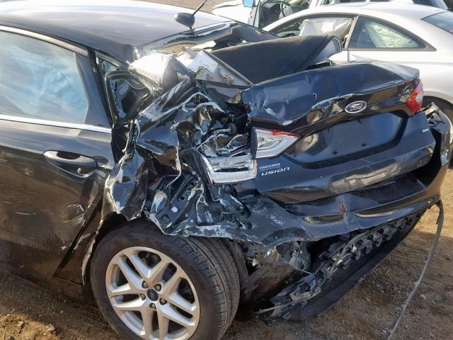 1FA6P0H78E5402470 - 2014 FORD FUSION SE BLACK photo 9