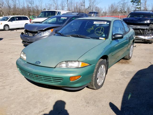 1G1JC1246X7197056 - 1999 CHEVROLET CAVALIER B GREEN photo 2