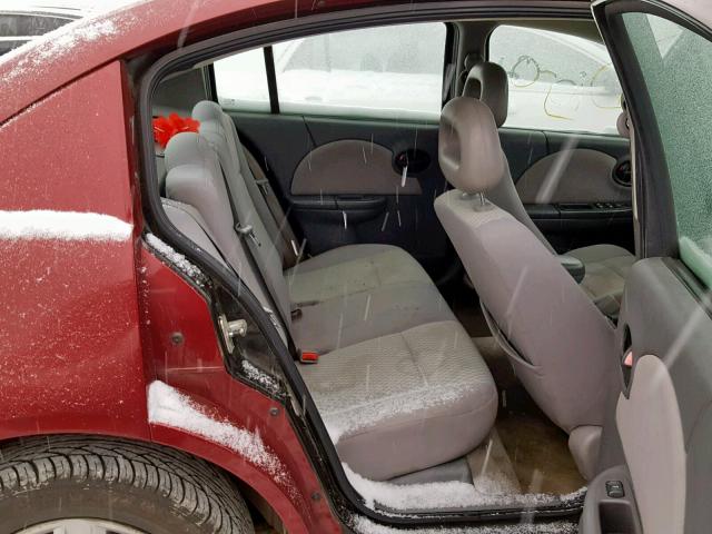 1G8AJ55F47Z120802 - 2007 SATURN ION LEVEL RED photo 6