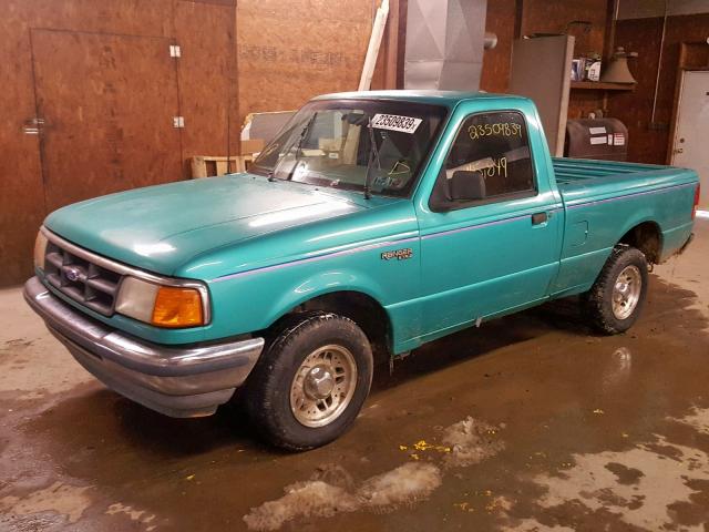 1FTCR10A9RPB54308 - 1994 FORD RANGER TEAL photo 2