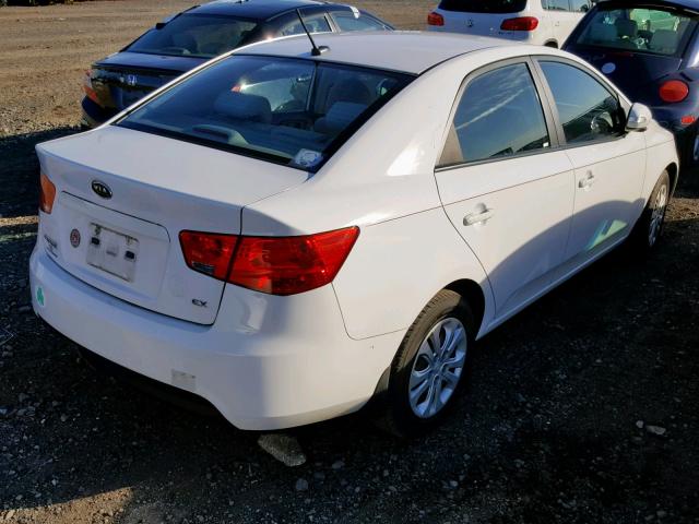 KNAFU4A24A5248937 - 2010 KIA FORTE EX WHITE photo 4