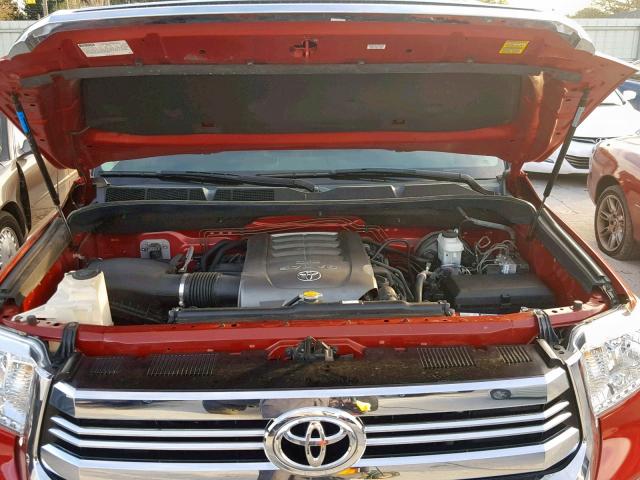 5TFRY5F19FX175697 - 2015 TOYOTA TUNDRA DOU RED photo 7