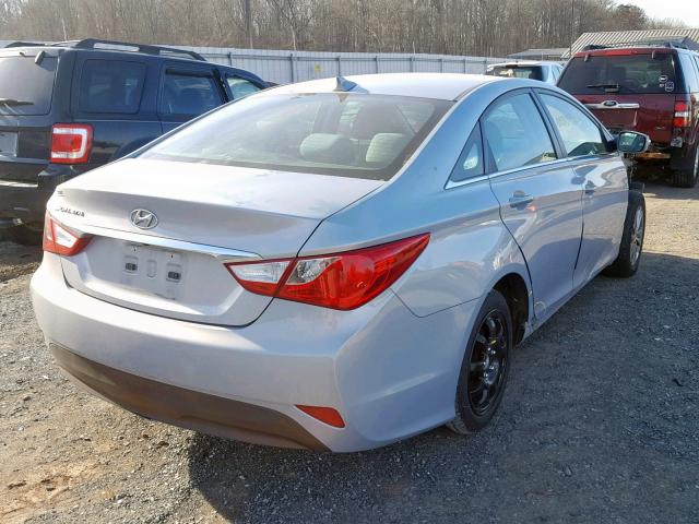 5NPEB4AC4EH830720 - 2014 HYUNDAI SONATA GLS SILVER photo 4