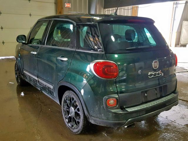 ZFBCFADH3FZ036662 - 2015 FIAT 500L TREKK GREEN photo 3