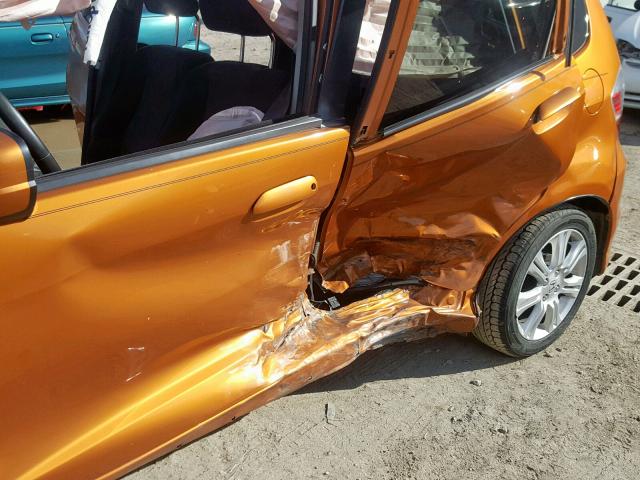 JHMGE88409S009089 - 2009 HONDA FIT SPORT ORANGE photo 10