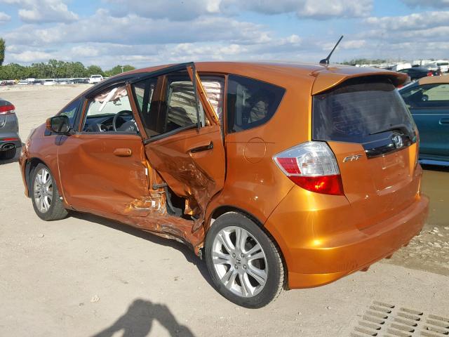 JHMGE88409S009089 - 2009 HONDA FIT SPORT ORANGE photo 3