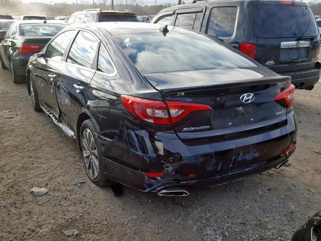 5NPE34AF7FH074180 - 2015 HYUNDAI SONATA SPO BLACK photo 3