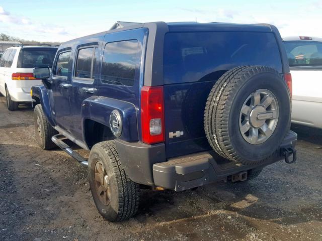 5GTDN13E478217457 - 2007 HUMMER H3 BLUE photo 3