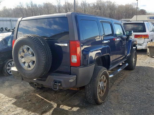 5GTDN13E478217457 - 2007 HUMMER H3 BLUE photo 4