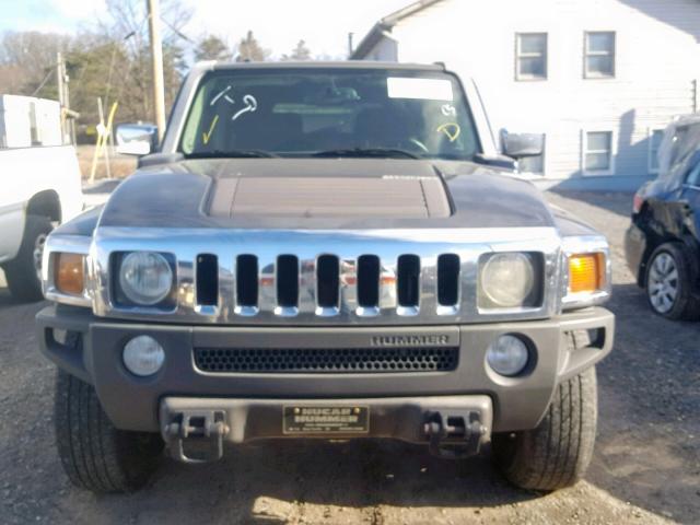 5GTDN13E478217457 - 2007 HUMMER H3 BLUE photo 9