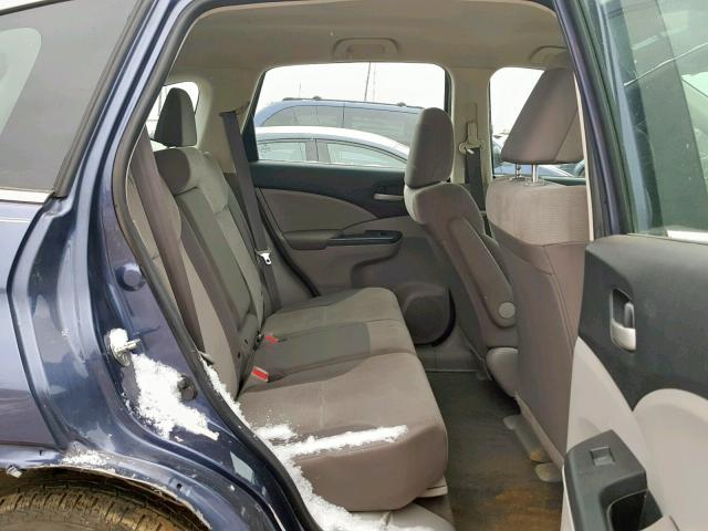 5J6RM4H39DL000353 - 2013 HONDA CR-V LX BLUE photo 6