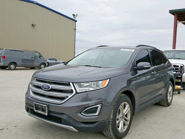 2FMTK3J9XFBB66616 - 2015 FORD EDGE SEL GRAY photo 2