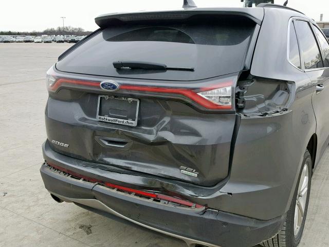 2FMTK3J9XFBB66616 - 2015 FORD EDGE SEL GRAY photo 9