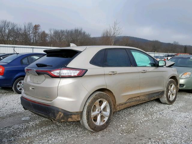 2FMPK3G91HBB97975 - 2017 FORD EDGE SE GOLD photo 4